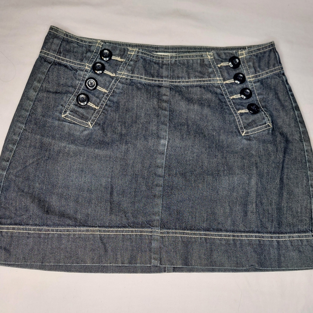 GAP Dark Blue Mini Skirt with Button Details